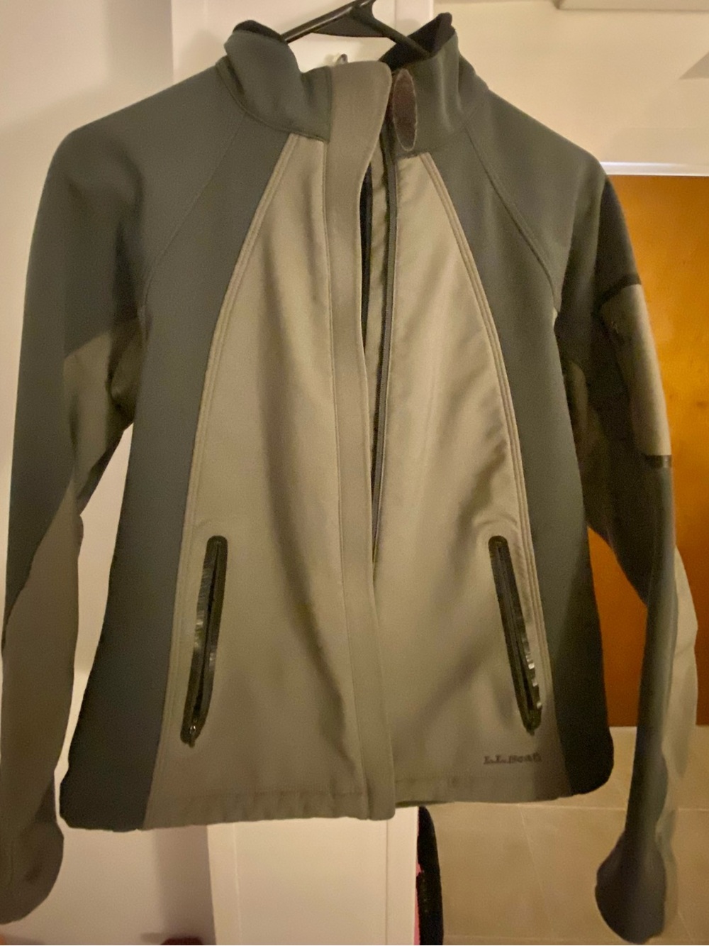 L.L. Bean Two-Tone Gray and Dark Gray Softshell Utility Jacket